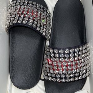 Brand New Gucci Crystals Slides runway size 7